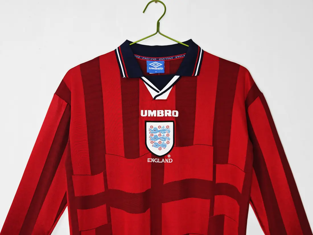 Foto 7 de Manga larga: temporada 1998 Inglaterra visitante rojo 3B
