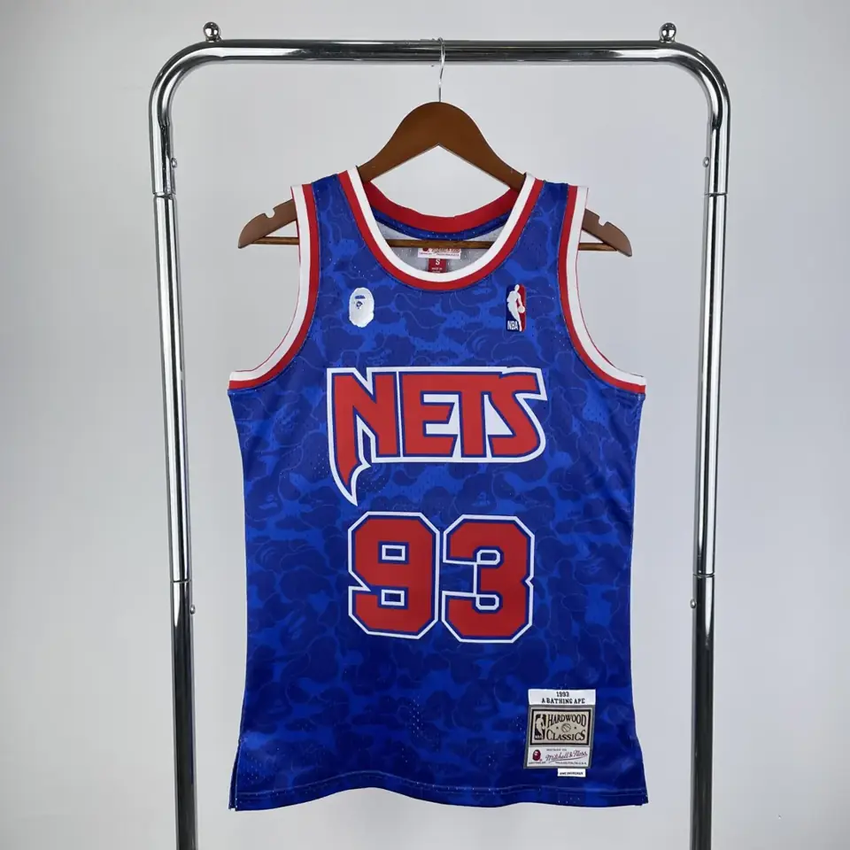 Foto 1 de Camiseta colaborativa BAPE×M&N: Brooklyn Nets azul número 93