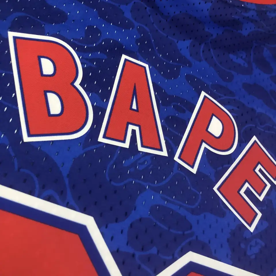 Foto 2 de Camiseta colaborativa BAPE×M&N: Brooklyn Nets azul número 93