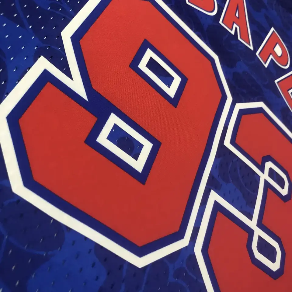Foto 4 de Camiseta colaborativa BAPE×M&N: Brooklyn Nets azul número 93
