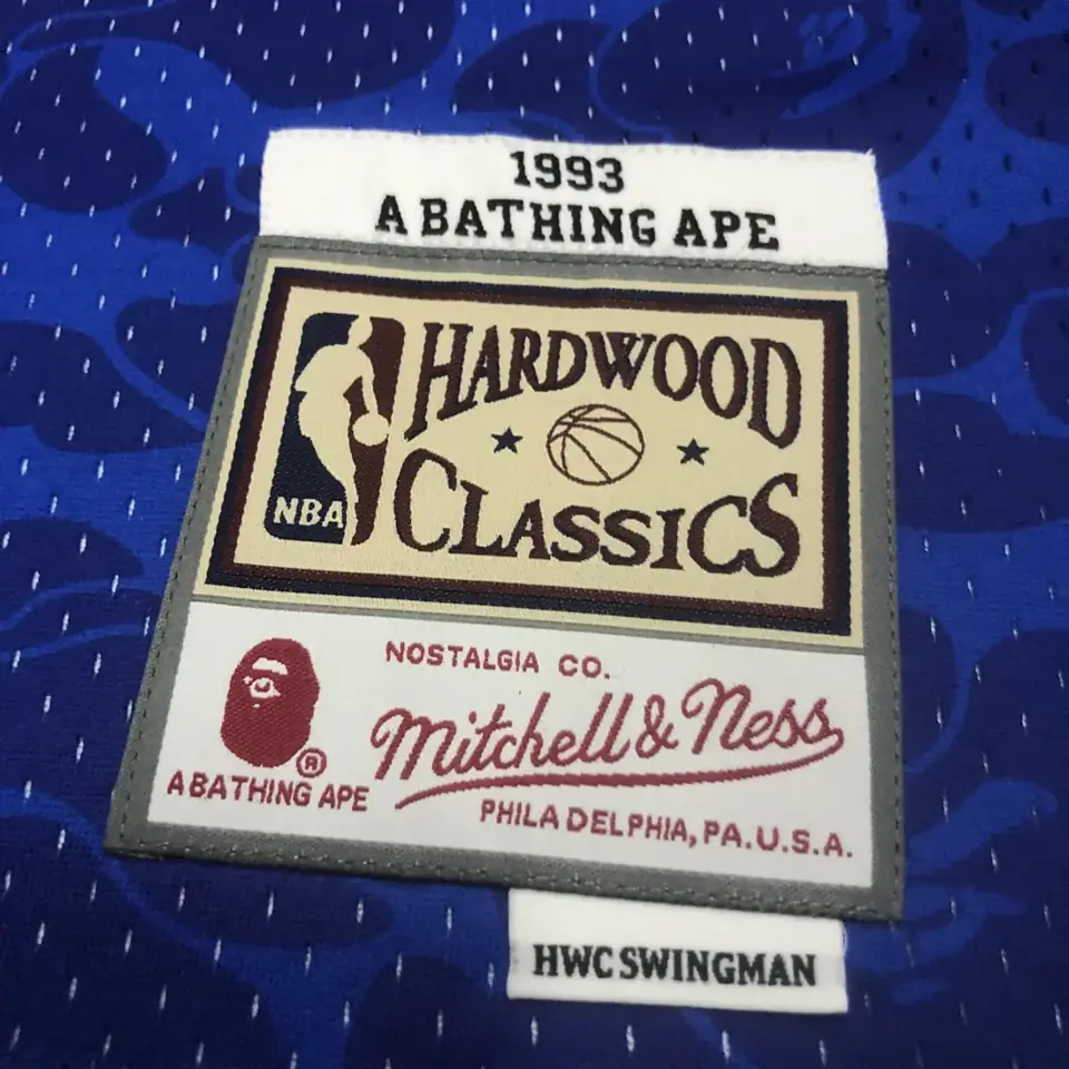 Foto 7 de Camiseta colaborativa BAPE×M&N: Brooklyn Nets azul número 93