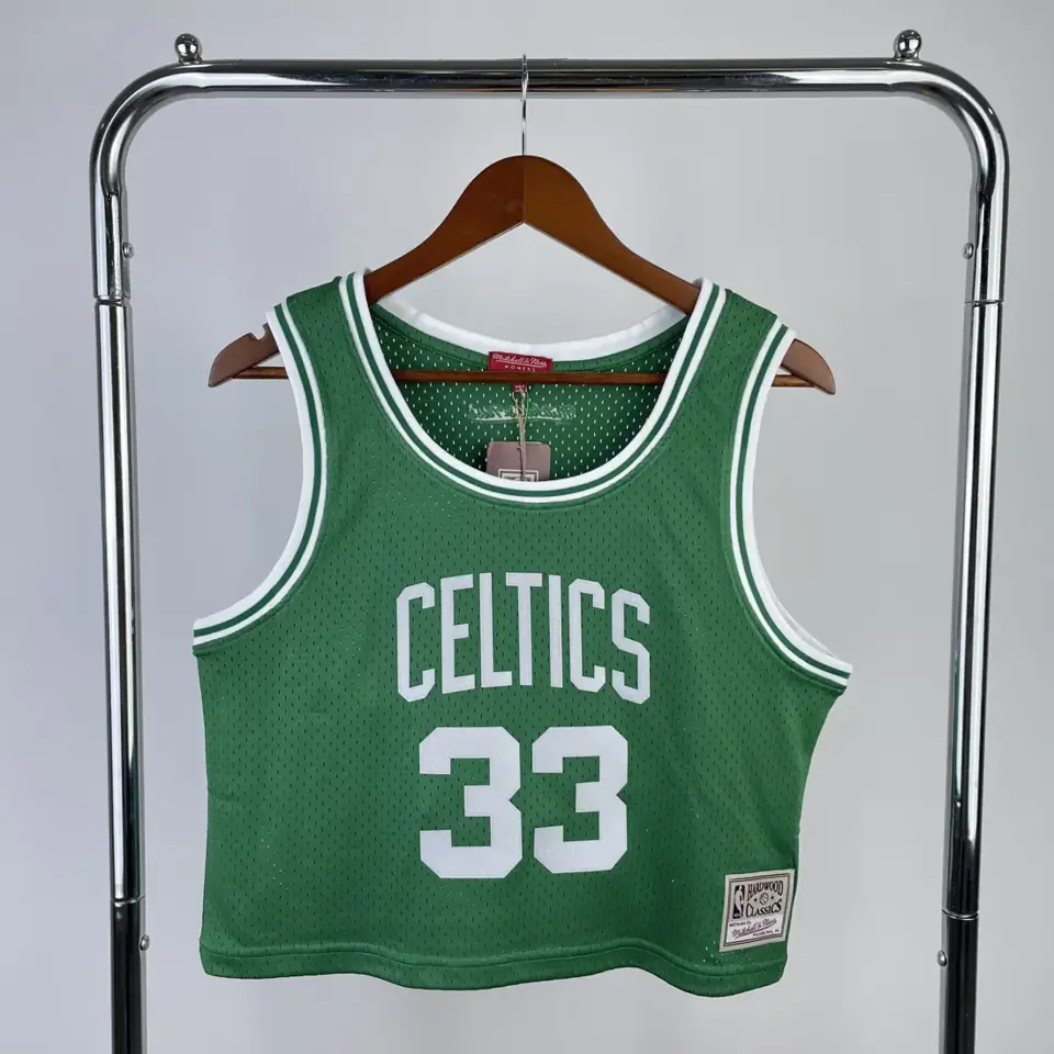 Foto 1 de MN camiseta retro corta de mujer: Celtics verde nº 33 Larry Bird