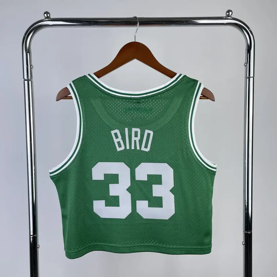 Foto 4 de MN camiseta retro corta de mujer: Celtics verde nº 33 Larry Bird