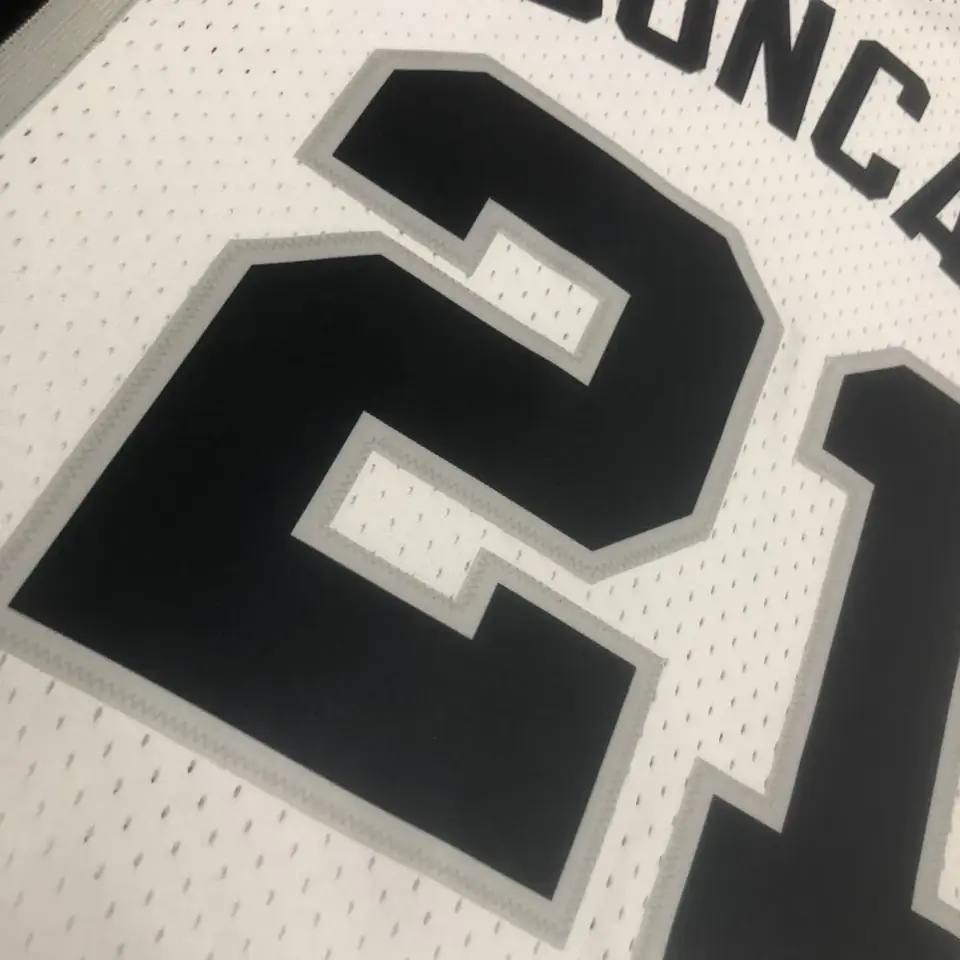Foto 5 de MN camiseta retro termosellada: SW San Antonio Spurs temporada 1998/99 blanco n.º 21 Duncan