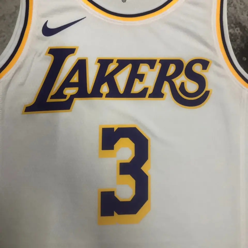 Foto 4 de Temporada 23 Los Angeles Lakers cuello redondo blanco n.º 3 Davis