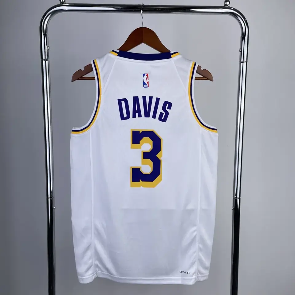 Foto 6 de Temporada 23 Los Angeles Lakers cuello redondo blanco n.º 3 Davis