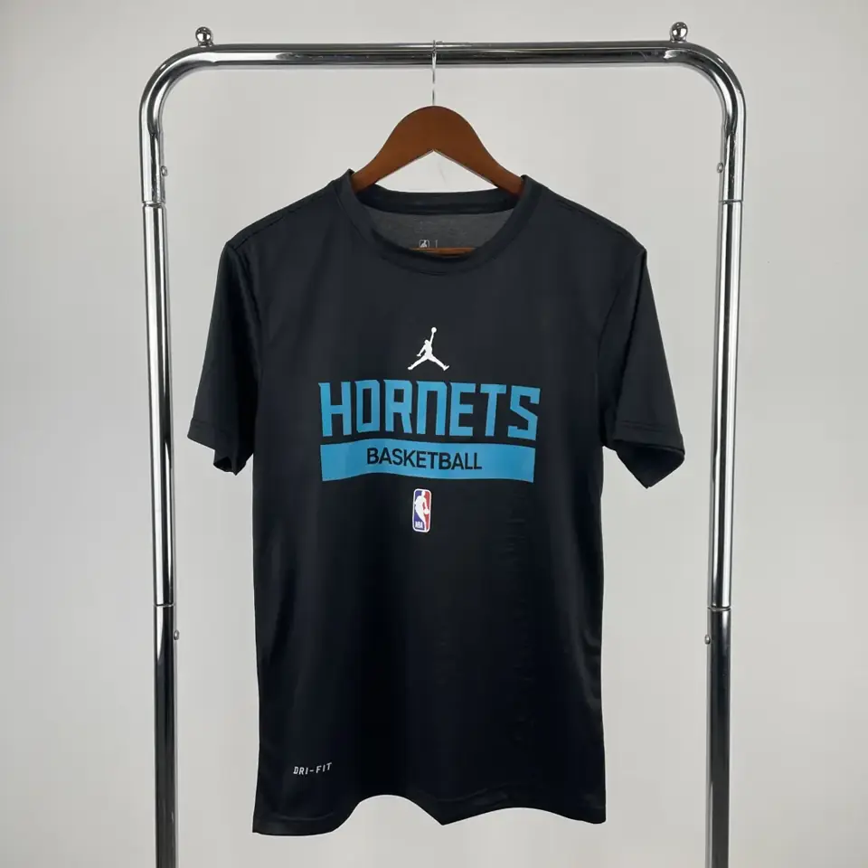 Foto 1 de Temporada 23 Hornets negro camiseta de entrenamiento de secado rápido de manga corta
