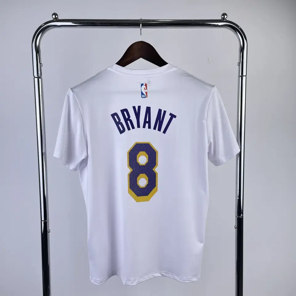 Foto 5 de Los Angeles Lakers blanco número 8 camiseta de manga corta de secado rápido