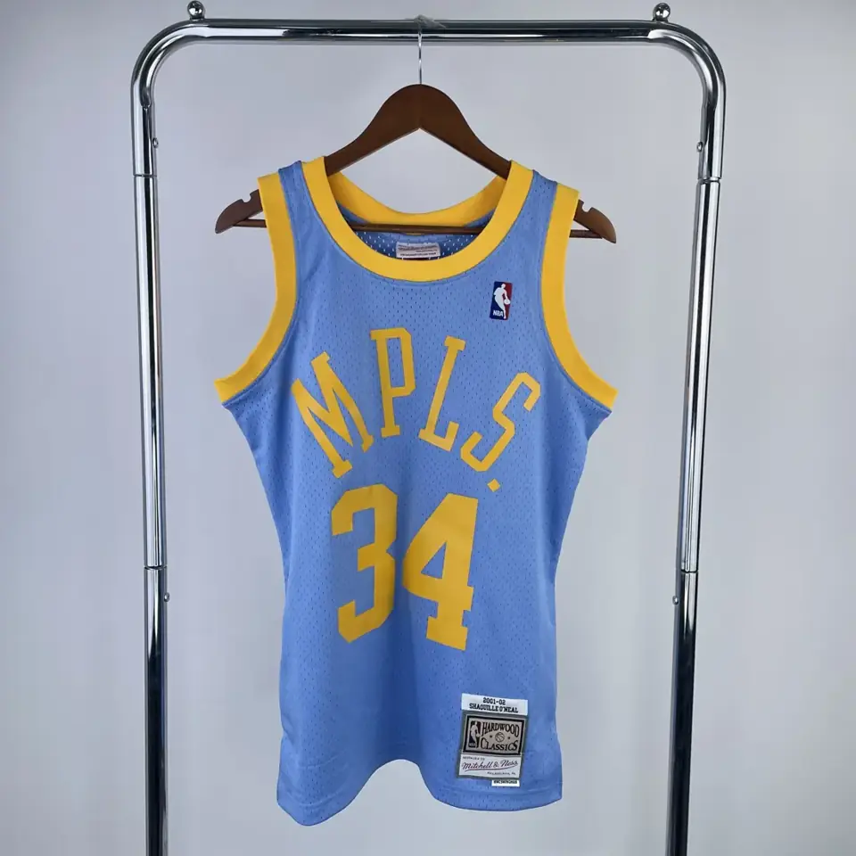 Foto 1 de MN camiseta retro termotransferida: SW Lakers temporada 02 azul nº34 O'Neal