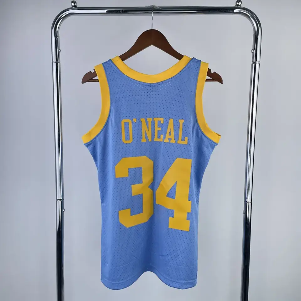 Foto 2 de MN camiseta retro termotransferida: SW Lakers temporada 02 azul nº34 O'Neal
