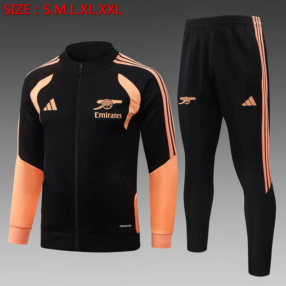 Foto 1 de A26066# 2627 cremallera larga Arsenal negro (con naranja) - Arsenal