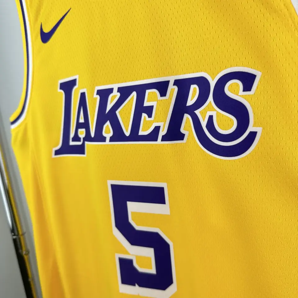 Foto 7 de Temporada 23 Lakers cuello redondo amarillo número 5 Ayton