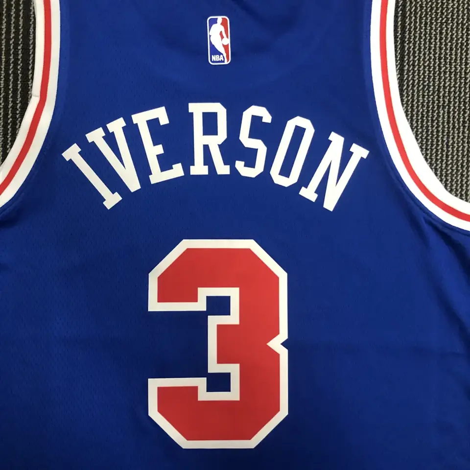 Foto 4 de 76ers retro cuello redondo azul número 3 Iverson