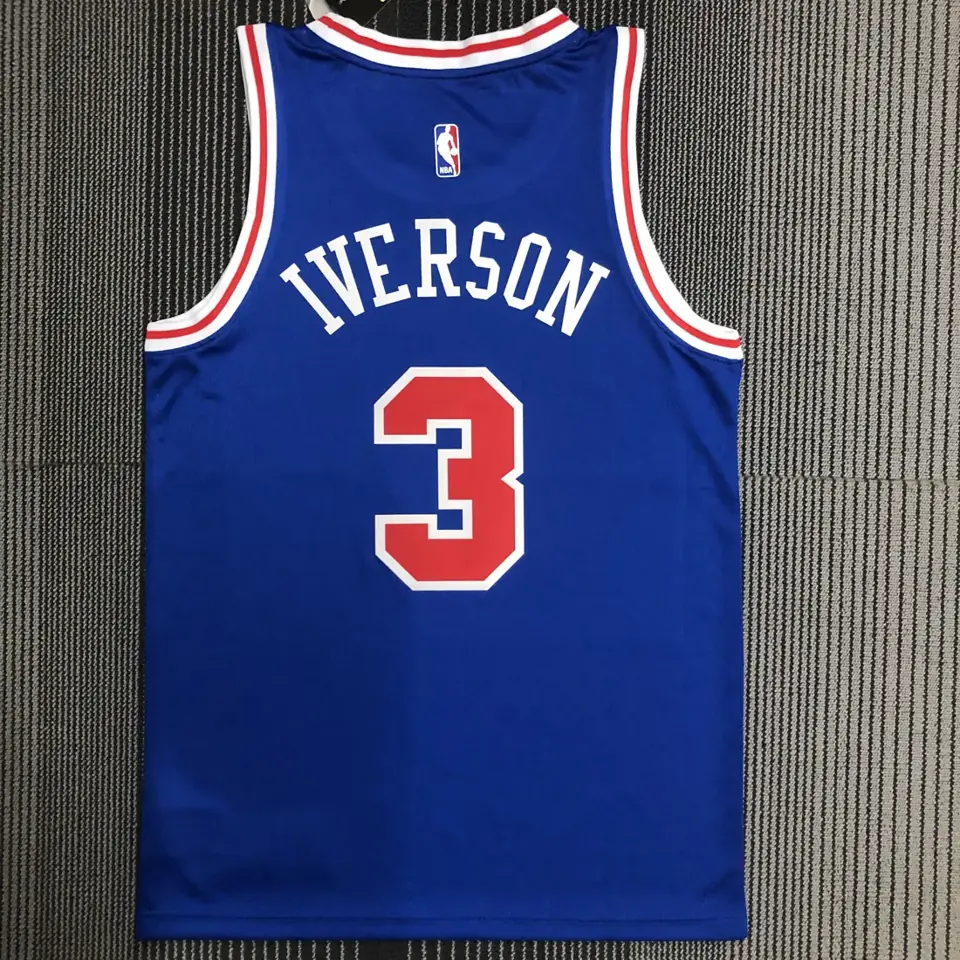 Foto 5 de 76ers retro cuello redondo azul número 3 Iverson