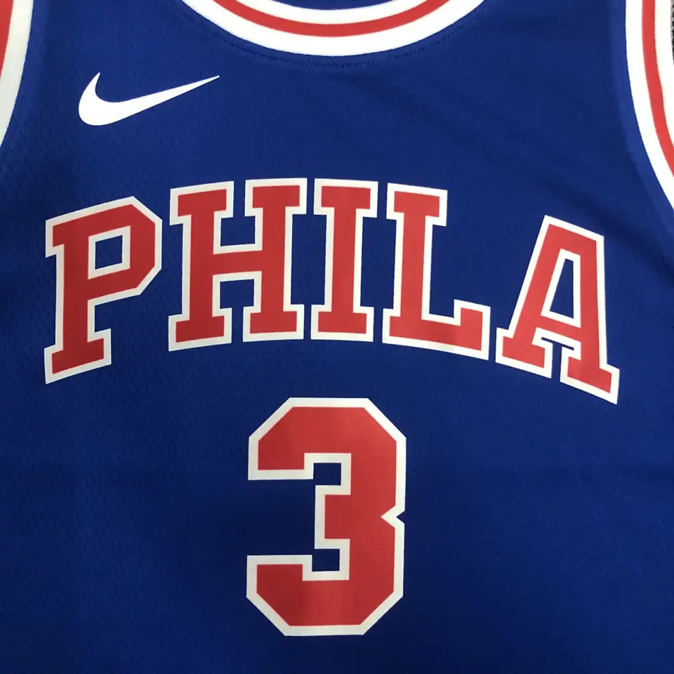 Foto 6 de 76ers retro cuello redondo azul número 3 Iverson