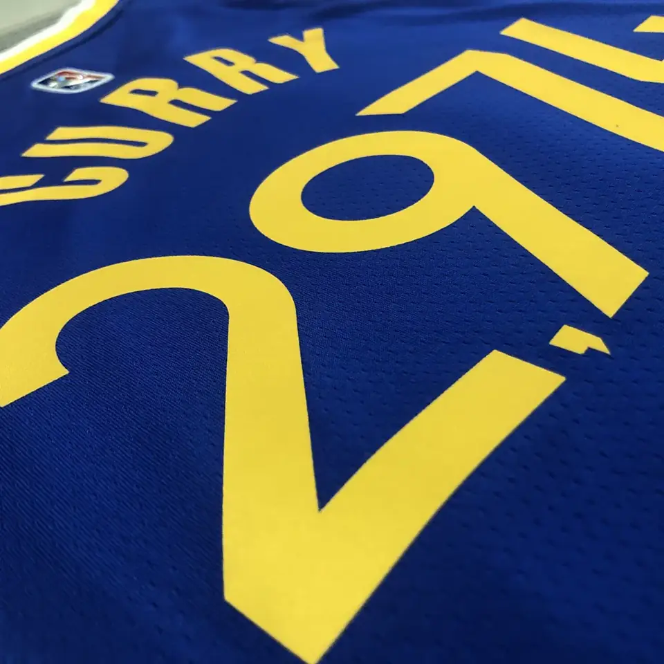 Foto 8 de 75.º aniversario Warriors cuello en V azul 2974 Curry