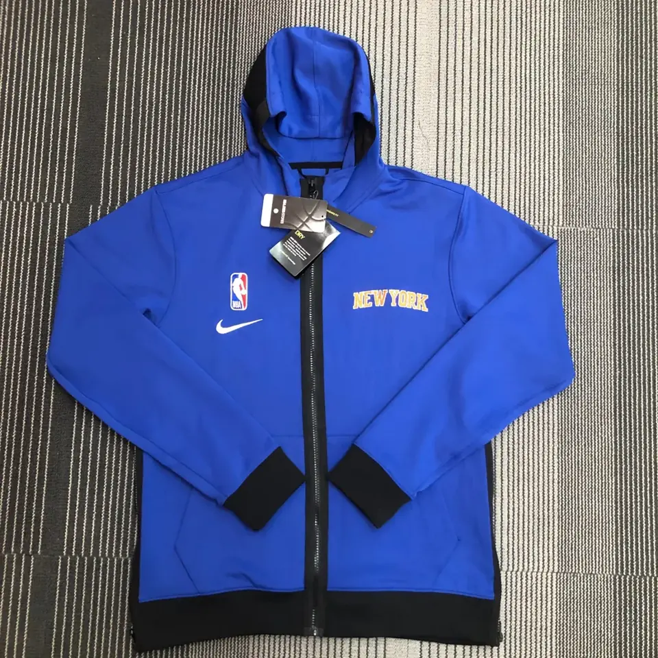 Foto 1 de Producto auténtico de tienda oficial internacional: versión de jugador GI chaqueta de calentamiento de los Knicks de Nueva York