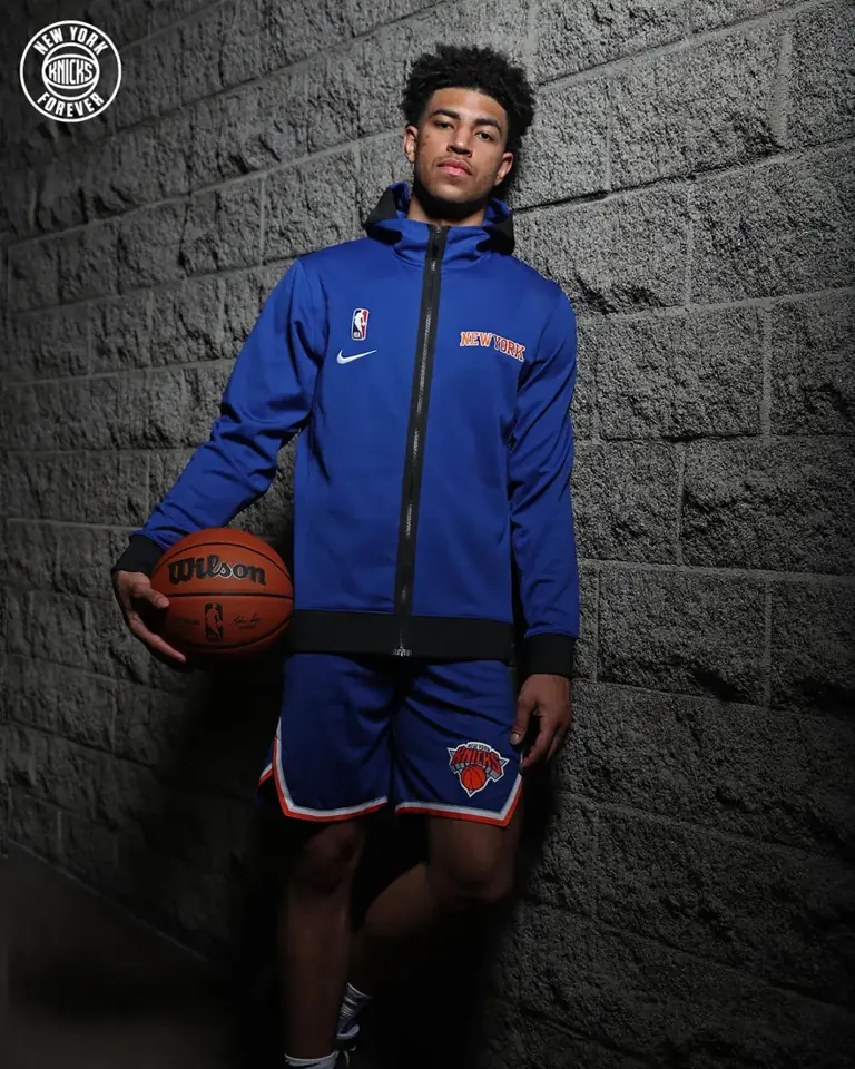 Foto 7 de Producto auténtico de tienda oficial internacional: versión de jugador GI chaqueta de calentamiento de los Knicks de Nueva York