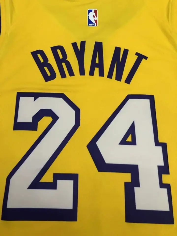Foto 4 de Los Angeles Lakers amarillo cuello en V nº 24 Kobe