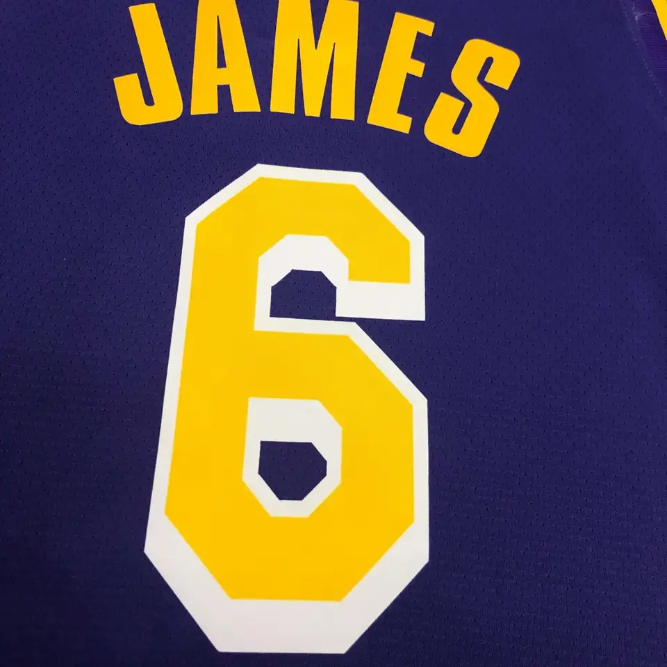 Foto 6 de Lakers de Los Ángeles morado cuello en V n.º 6 LeBron James
