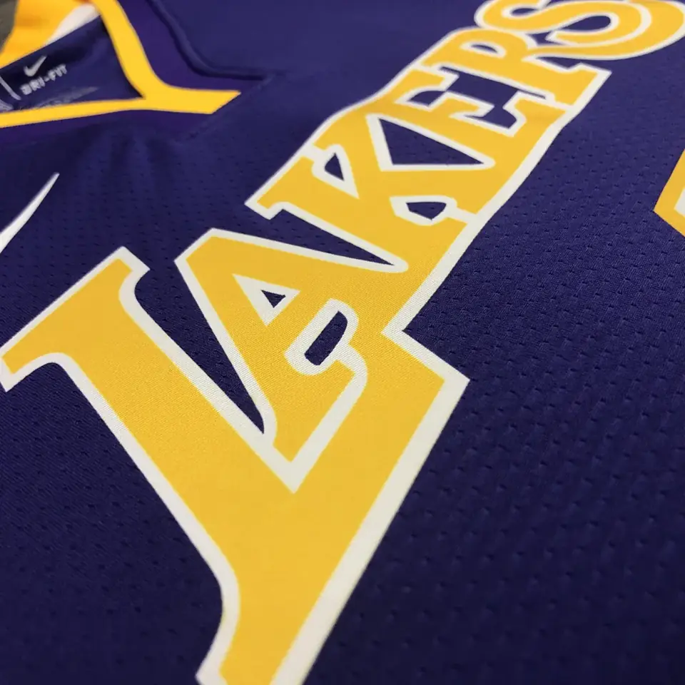 Foto 7 de Lakers de Los Ángeles morado cuello en V n.º 6 LeBron James
