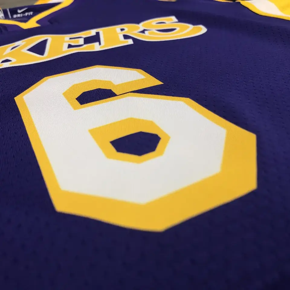 Foto 8 de Lakers de Los Ángeles morado cuello en V n.º 6 LeBron James