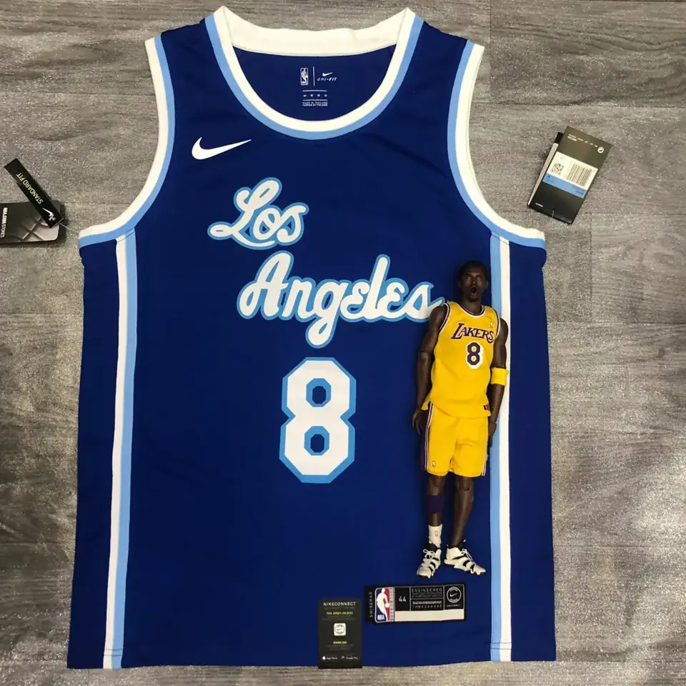 Foto 1 de Los Angeles Lakers Noche Latina retro azul número 8 Kobe Bryant