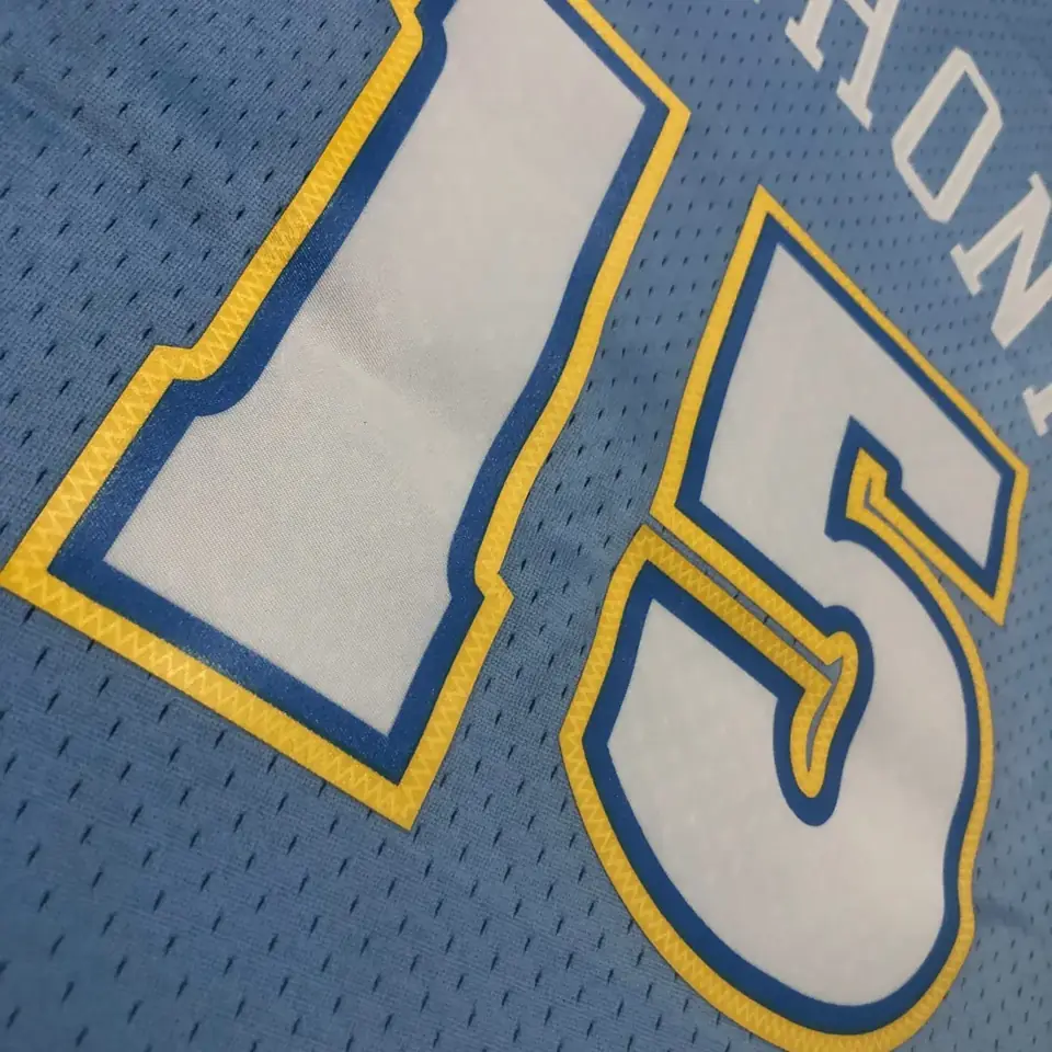 Foto 5 de Camiseta retro MN termoimpresa: SW Denver Nuggets temporada 03/04 azul Carolina n.º 15 Anthony