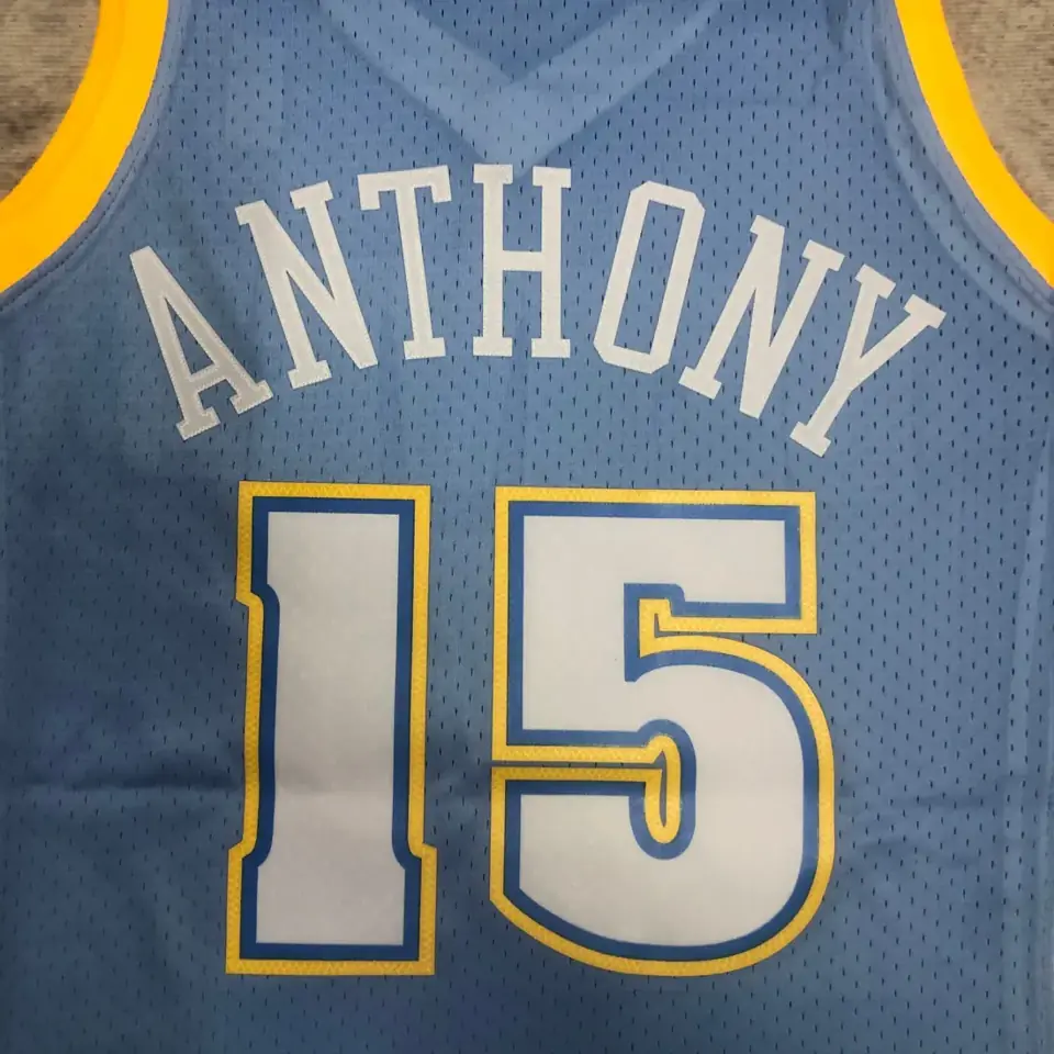Foto 6 de Camiseta retro MN termoimpresa: SW Denver Nuggets temporada 03/04 azul Carolina n.º 15 Anthony
