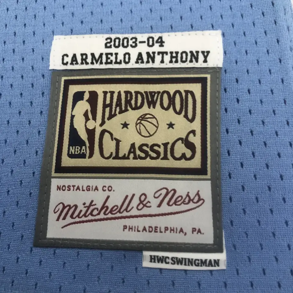 Foto 7 de Camiseta retro MN termoimpresa: SW Denver Nuggets temporada 03/04 azul Carolina n.º 15 Anthony