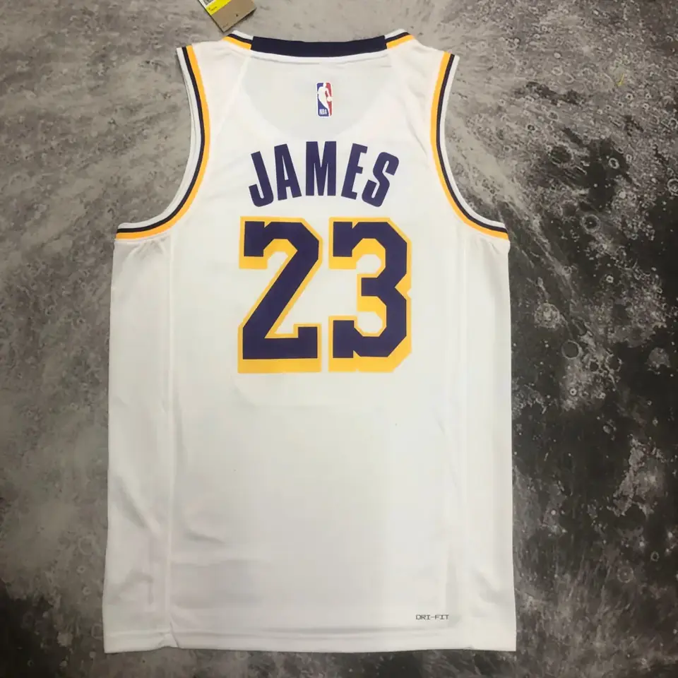 Foto 4 de Temporada 23 Los Angeles Lakers cuello redondo blanco n.º 23 James