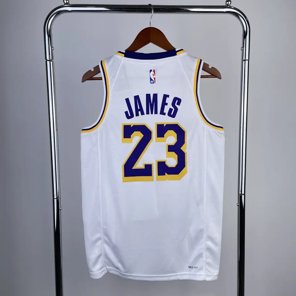 Foto 6 de Temporada 23 Los Angeles Lakers cuello redondo blanco n.º 23 James
