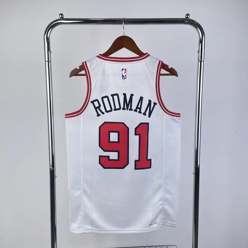 Foto 2 de Temporada 23 Chicago Bulls blanco n.º 91 Rodman