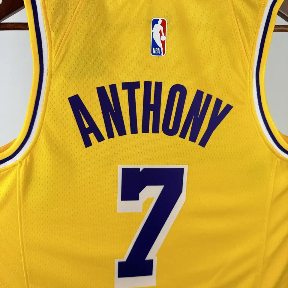 Foto 6 de Temporada 23 Lakers de Los Ángeles cuello redondo amarillo número 7 Anthony