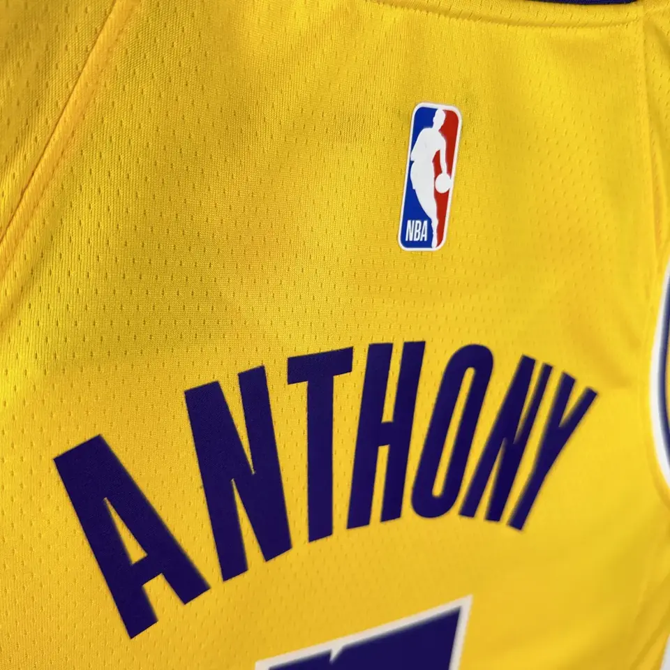 Foto 7 de Temporada 23 Lakers de Los Ángeles cuello redondo amarillo número 7 Anthony