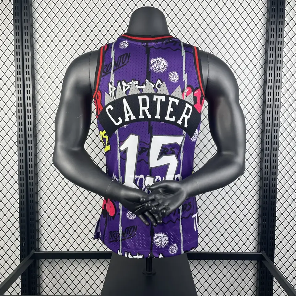 Foto 2 de Camiseta retro termosellada MN: SW Raptors Temporada 98/99 Grafiti Número 15 Carter