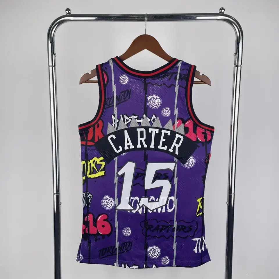 Foto 6 de Camiseta retro termosellada MN: SW Raptors Temporada 98/99 Grafiti Número 15 Carter