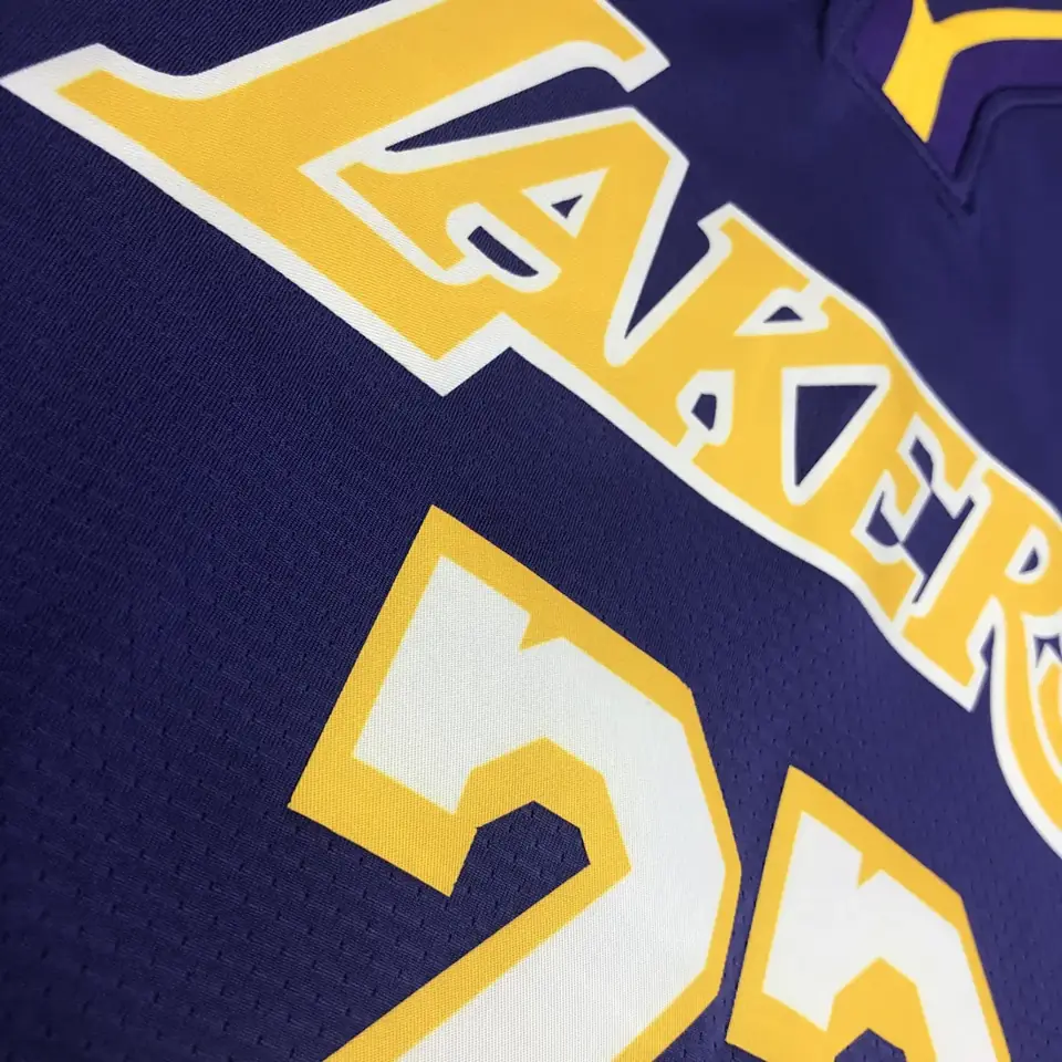 Foto 6 de Los Angeles Lakers morado de cuello en V nº 23 James