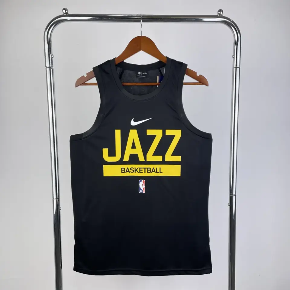 Foto 1 de Temporada 23 Utah Jazz camiseta de entrenamiento de tirantes versión jugador negra
