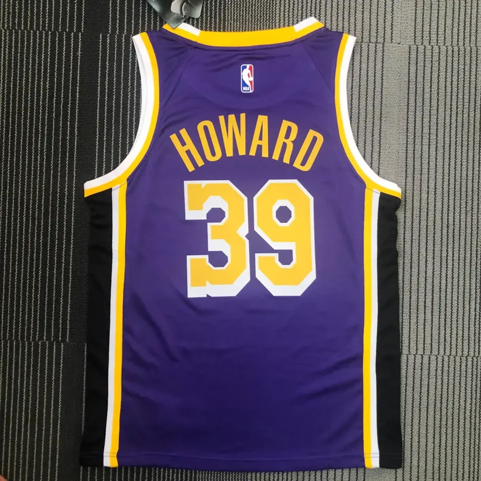 Foto 2 de Lakers de Los Ángeles cuello redondo morado (modelo Jumpman) N.º 39 Dwight Howard