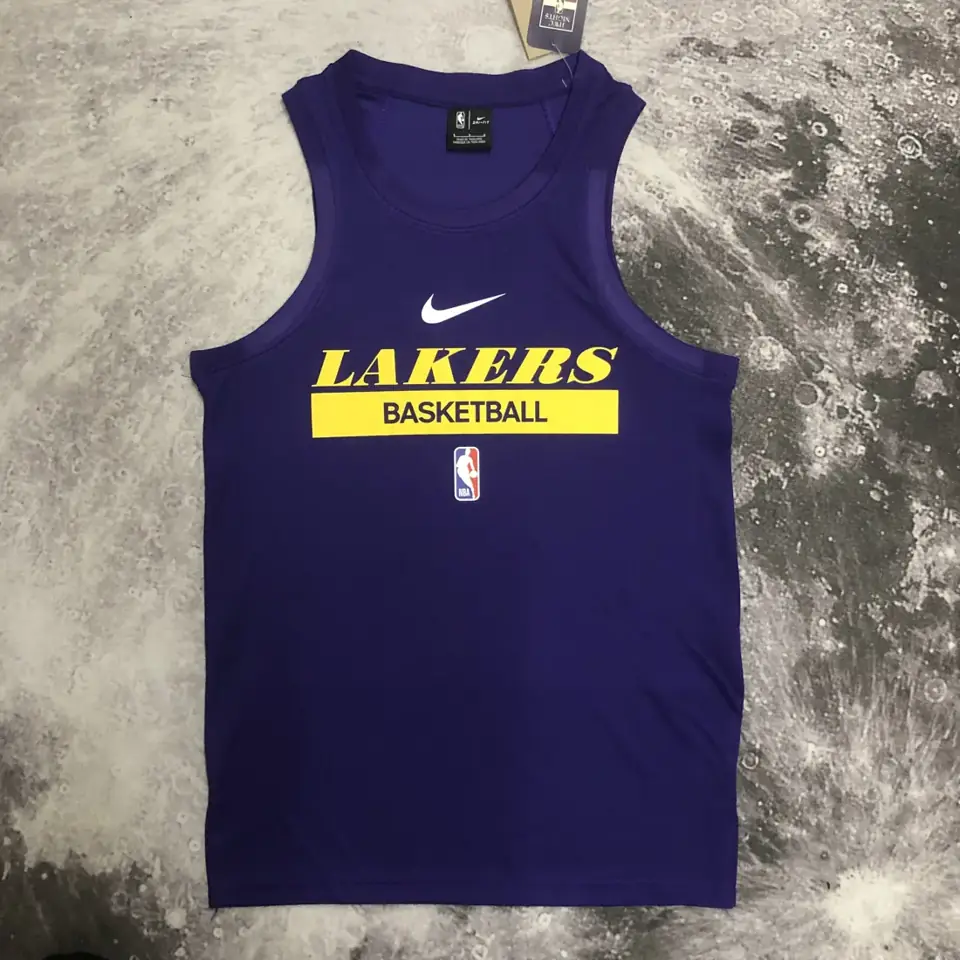 Foto 3 de Temporada 23 Los Angeles Lakers camiseta de entrenamiento versión jugador morada