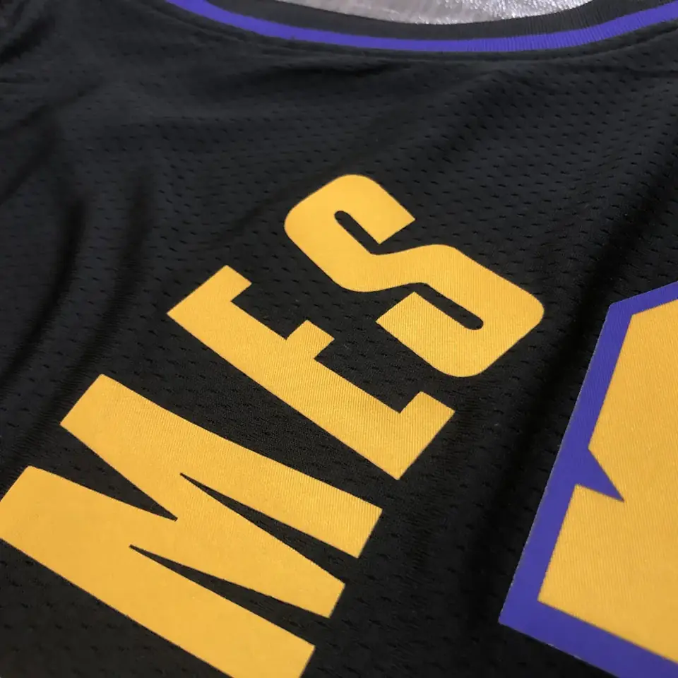 Foto 6 de Lakers cuello redondo Noche Latina negro n.º 23 James