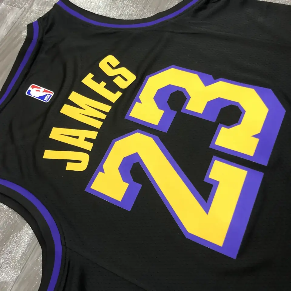 Foto 8 de Lakers cuello redondo Noche Latina negro n.º 23 James