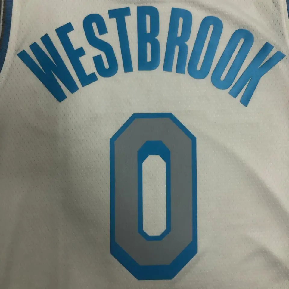 Foto 7 de Temporada 21 Lakers retro blanco número 0 Westbrook