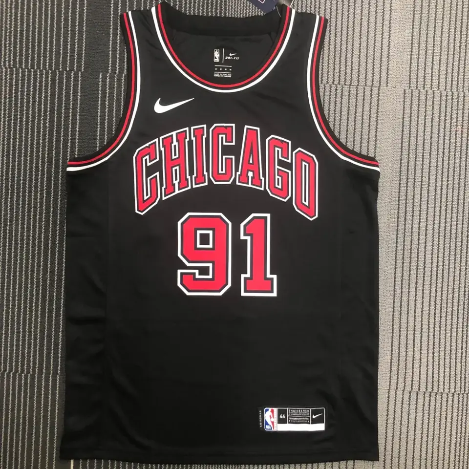 Foto 1 de Bulls de Chicago negro número 91 Rodman