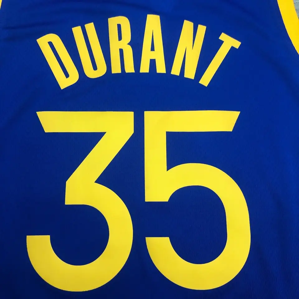 Foto 7 de Temporada 20 Golden State Warriors cuello en V, azul, nº 35 Kevin Durant