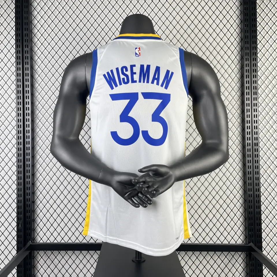 Foto 2 de Temporada 23 Warriors cuello en V blanca n.º 33 Wiseman