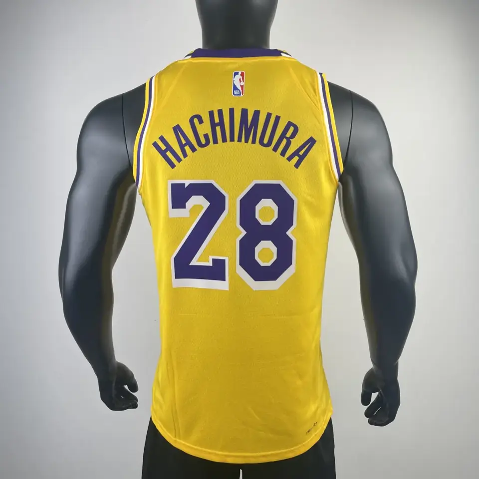 Foto 2 de Personalizado sin cambios ni devoluciones: temporada 23 Los Angeles Lakers amarillo nº28 Hachimura