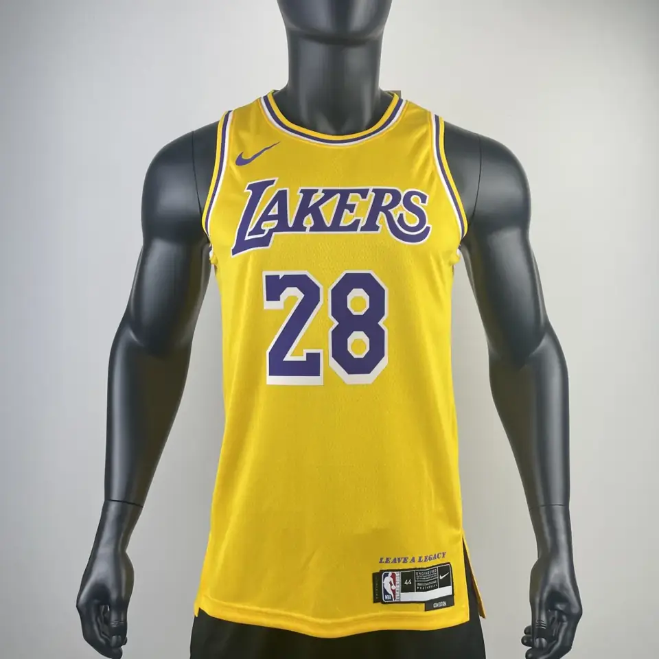 Foto 3 de Personalizado sin cambios ni devoluciones: temporada 23 Los Angeles Lakers amarillo nº28 Hachimura