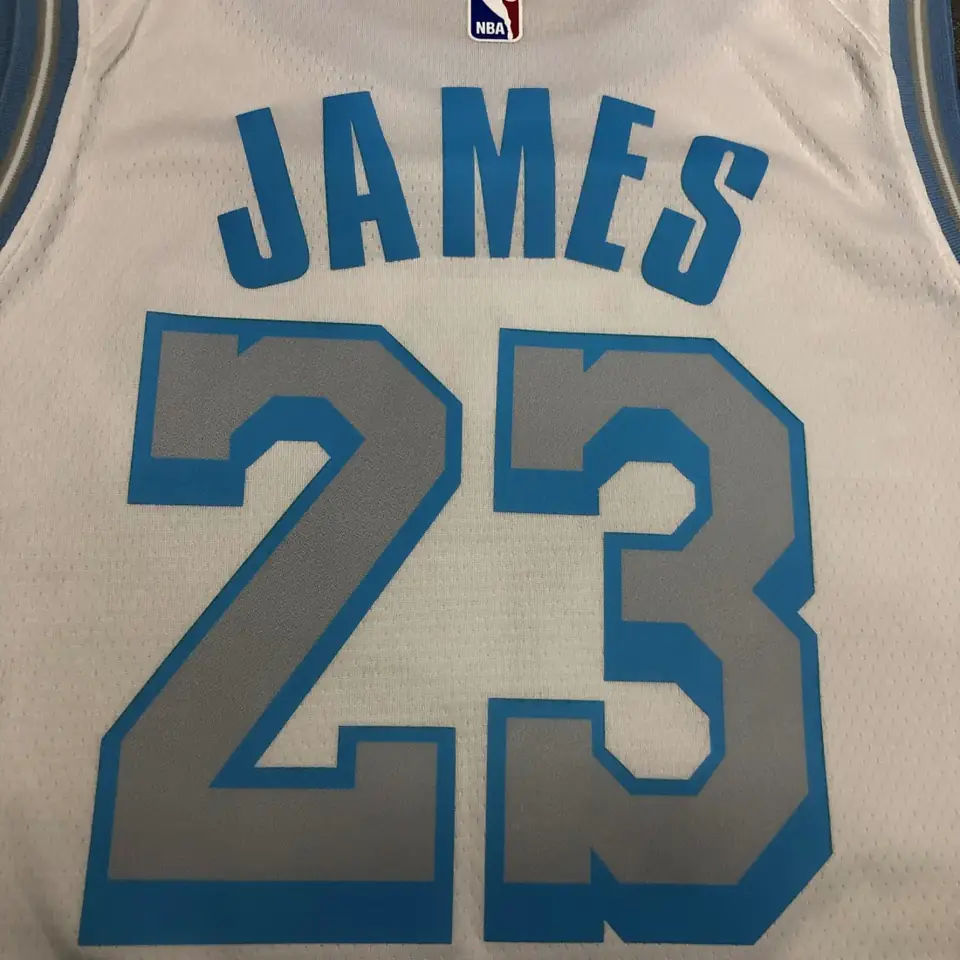 Foto 6 de Temporada 21 Los Angeles Lakers camiseta retro blanca n.º 23 LeBron James